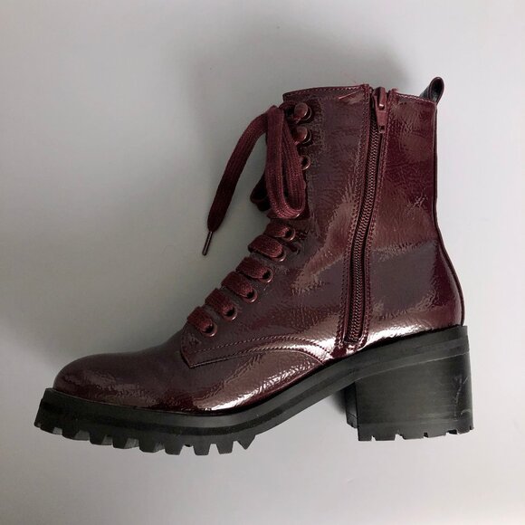 Like New Women's Topshop Burgundy Boots (mismatched size!) - Picture 5 of 10
